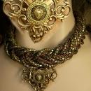 Medusa Locket necklace HUGE snake chain Winged Goddess Angel renaissance