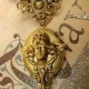 Medusa Locket necklace HUGE snake chain Winged Goddess Angel renaissance