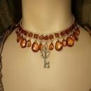 Dripping in prisms skeleton Key Choker necklace festoon renaisssance