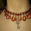 Dripping in prisms skeleton Key Choker necklace festoon renaisssance