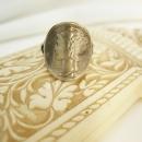 Vintage 1920 Mercury RING with winged God in sterling Liberty Dime Coin Jewelry size 6 1/2