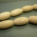 Vintage bone or preban ivory Egyptian revival necklace Queen Nefertiti carved beads