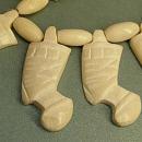 Vintage bone or preban ivory Egyptian revival necklace Queen Nefertiti carved beads