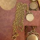 Antique victorian locket fob necklace rose gold filled fancy fob with victorian baby photo inside