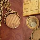 Antique victorian locket fob necklace rose gold filled fancy fob with victorian baby photo inside