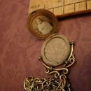 Antique victorian locket fob necklace rose gold filled fancy fob with victorian baby photo inside