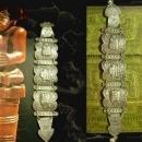 VIntage 1930's Goddess relief fob bracelet Ancient Mayans of MExico