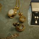 Vintage Opal necklace Gold filled opal earrings genuine opal demi parure Queen of GEMs
