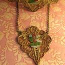 VIntage Enamel INdian bracelet and necklace ornate gilt filigree work