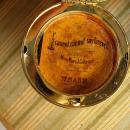 Memorial pocketwatch nouveau Mucha locket on large pink pearl chain