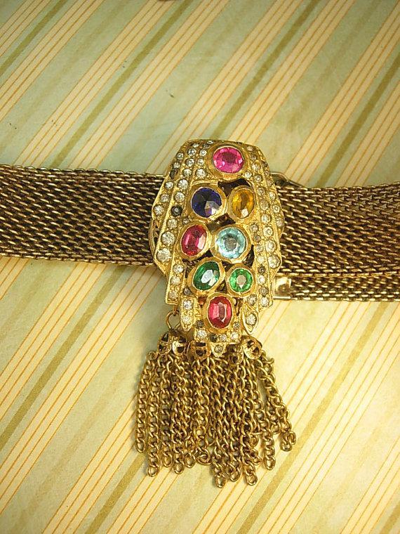Victorian necklace ANtique czech jeweled Czech dress clip fringe collar choker