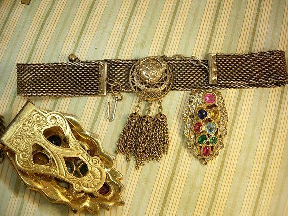Victorian necklace ANtique czech jeweled Czech dress clip fringe collar choker