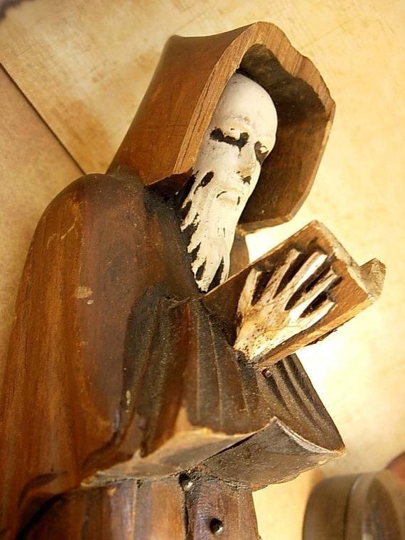 Bizarre arts and crafts Monk with rosary