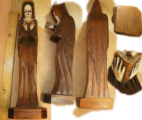 Bizarre arts and crafts Monk with rosary