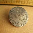 1884 Love Token brooch Victorian Quarter Dollar silver memento brooch