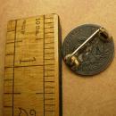 1884 Love Token brooch Victorian Quarter Dollar silver memento brooch