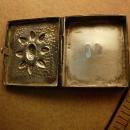 Antique sterling Stamp Box Arts and crafts repousse Hallmarked Sterling Mexico