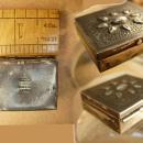 Antique sterling Stamp Box Arts and crafts repousse Hallmarked Sterling Mexico