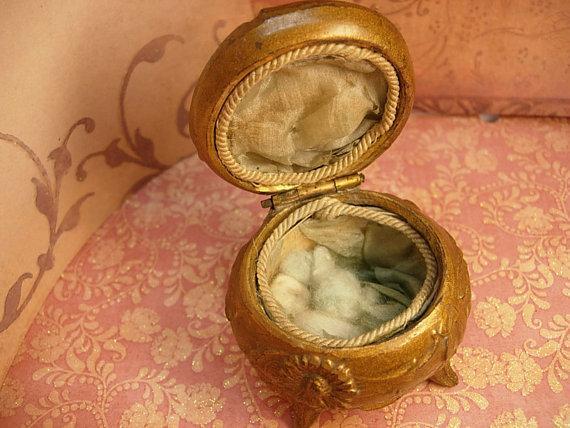Antique Victorian Ring Box casket Perfect for your sweetheart on Valentines day