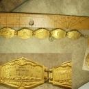 Vintage Greek Medieval Religious Fob bracelet Gilt Tourist bracelet