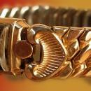 Art deco Rose gold filled wide Wristwatch Lady Elgin... IT works too