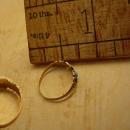 Golden child Victorian Baby ring with Turquoise and paste