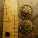 1930's Filigree flower clip on earrings