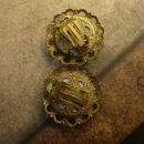 1930's Filigree flower clip on earrings