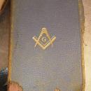 1940 vintage masonic bible with negatives and funeral card
