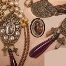 Gothic Joan of Arc Portrait religious cross necklace