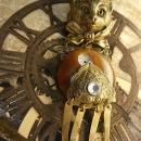 Steampunk Cat brooch Antique clock face figural brooch