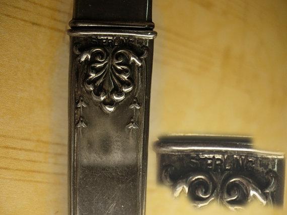 ANtique victorian sterling fruit knife hidden compartment