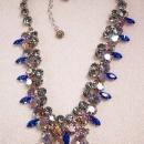 GORGEOUS Blue Weiss Aurora borealis Glass necklace and earrings Fit for the NEW Queen