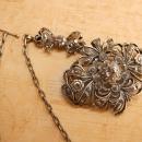 ANtique Georgian 63 Diamond choker hinged pendant sterling chain 1714-1811 or Tiara accessory