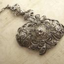 ANtique Georgian 63 Diamond choker hinged pendant sterling chain 1714-1811 or Tiara accessory