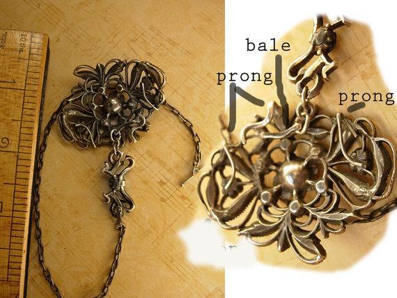 ANtique Georgian 63 Diamond choker hinged pendant sterling chain 1714-1811 or Tiara accessory