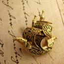 Vintage Enamel Medieval Viking Bird bulkhead Ship Brooch