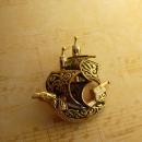 Vintage Enamel Medieval Viking Bird bulkhead Ship Brooch