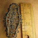 Art Deco Chrysoprase brooch genuine stone antique cut steel setting Spiritual protection