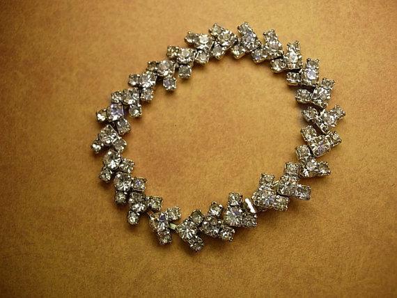 VIntage Kramer Rhinestone bracelet signed costume jewelry