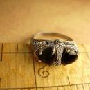 Art deco sterling ring Looks Like Fly or insect eyes Macabre goth