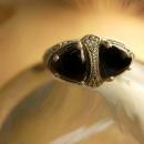 Art deco sterling ring Looks Like Fly or insect eyes Macabre goth