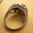 Art deco sterling ring Looks Like Fly or insect eyes Macabre goth