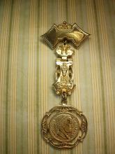 Vintage Coin FOb Brooch Napoleon Victorian two sided coin