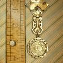 Vintage Coin FOb Brooch Napoleon Victorian two sided coin