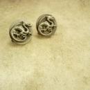 Vintage Chinese Dragon earrings oriental clip on Asian creatures