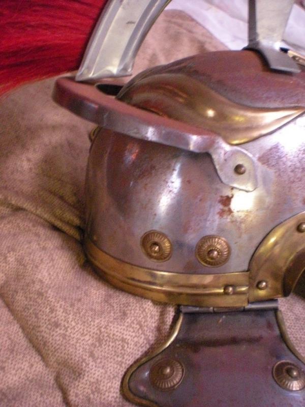 Medieval full size Roman Centurion Guard Helmet hinged with RED Plume