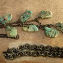 VIntage INdian Nugget sterling necklace Primitive work