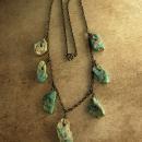 VIntage INdian Nugget sterling necklace Primitive work