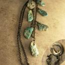 VIntage INdian Nugget sterling necklace Primitive work